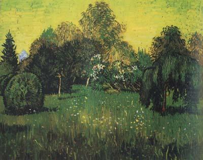 Vincent Van Gogh Public Park with Weeping Willow :The Poet's Garden i (nn04) china oil painting image